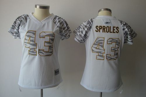 Saints #43 Darren Sproles White Women's Zebra Field Flirt Stitched NFL Jersey